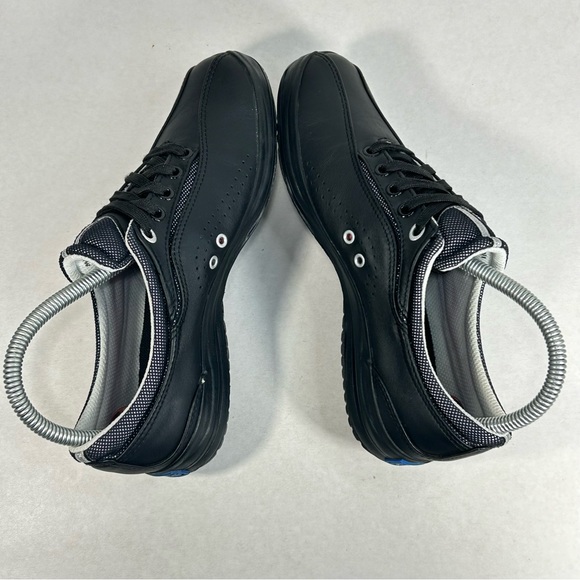 Keds Leather Lace Up Comfort Casual Women's Size 6.5 Sneakers Shoes Solid Black - Picture 5 of 13